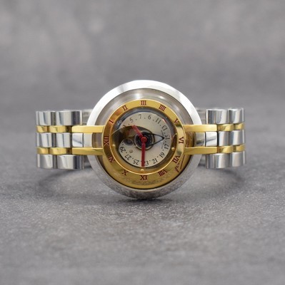 JEAN d´EVE 2 seltene Armbanduhren Modell Samara, Schweiz um 1990, quarz mit Automatik-Generator-Prinzip, Stahlgeh. teils verg. m. 1x orig. Lederband ...