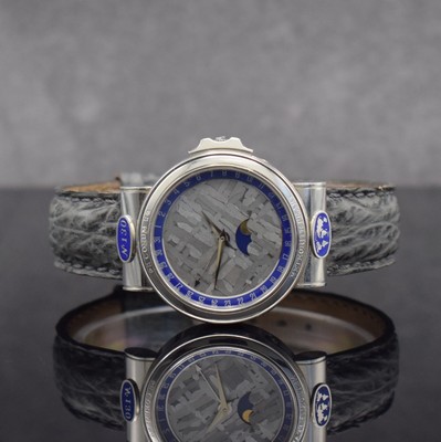 CORUM feine & seltene Platin Herrenarmbanduhr Meteorite Peary Referenz 61.450.70, Automatik, Schweiz um 1991, in einer Kleinserie hergestellt, ...