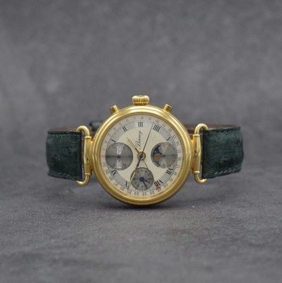 BERNEY Armbandchronograph mit Vollkalenderanzeige, Automatik, Schweiz um 2000, verg., beids. vergl. Geh., Boden & Glasrand aufgedr., bewegl. ...