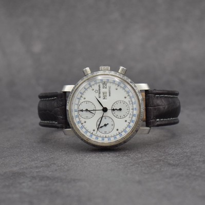 ETERNA-MATIC Herrenarmbanduhr mit Chronograph Kaliber Lemania 5100, Schweiz um 1990, Automatik, 3-teil. Stahlgeh., Boden & Glasrand aufgedr., ...
