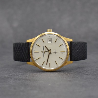 ULYSSE NARDIN Armbanduhr, Automatik, Schweiz 1970er Jahre, Schnellschwinger, Metallgeh. hartverg., Boden verschr., orig. Lederband m. verg. orig. ...