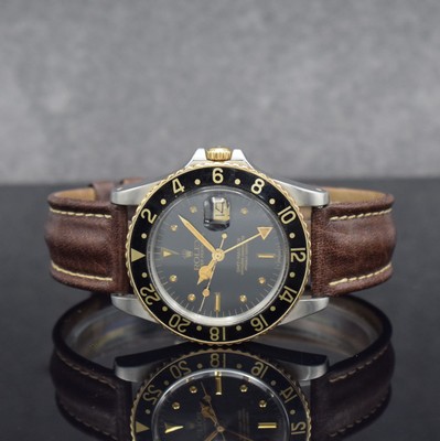ROLEX Herrenarmbanduhr Oyster Perpetual GMT- Master Referenz 16753, Automatik, Schweiz um 1982, Chronometer der Superlative in Edelstahl/Gold ...