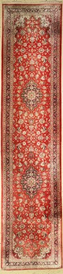 Ghom Seide, Persien, ca. 60 Jahre, reine Naturseide, ca. 300 x 70 cm, EHZ: 4