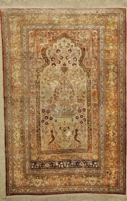 Kayseri Seide fein, Türkei, um 1950, reine Naturseide, ca. 155 x 105 cm, guter Zustand