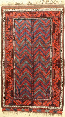 Seltener antiker Belutsch, Persien, um 1900, Wolle geknüpft auf Wolle, ca, 178 x 105 cm, EHZ:2(guter Zustand).