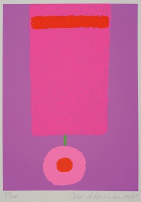 Max Ackermann, 1887 Berlin-1975 Bad-Liebenzell, Farblithographie, handsigniert und dat. 1971, num. 30/100, Blattgr. ca. 59x41.5cm