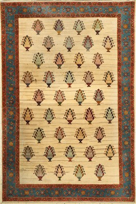 Ghaschgai Kaschkuli fein, Persien, ca 50 Jahre, Korkwolle, ca. 170 x 125 cm, Gebrauchsspuren am Rand und Fleckig