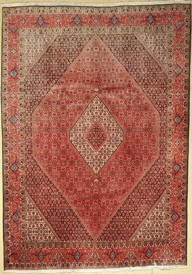 Bidjar alt, Persien, ca. 50 Jahre, Wolle auf Baumwolle, ca. 345 x 247 cm, guter Zustandverblasst