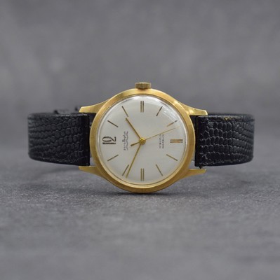PARA NEPTUN Armbanduhr in GG 585/000, Schweiz um 1960, Handaufzug, Boden verschr., weißes Zifferbl. m. gold. Stundenindizes & Zeigern, rhod. Werk ...