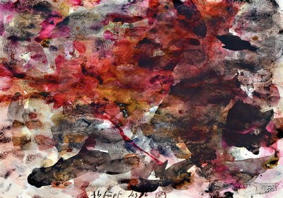 Horst Janssen, 1929 - 1995, Aquarell auf Velin, "Abtupf", mittig unten bezeichnet dat. Dez. (19)86 und monogrammiert,farbfrische ...