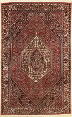 Bidjar Kork fein, Persien, ca. 40 Jahre, Korkwolle, ca. 180 x 113 cm, guter Zustand, leicht verblasst