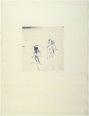 Horst Janssen, 1929 - 1995, Radierung auf Büttenkarton, handsigniert und dat. (19)59, Blatt 7 aus der seltenen 12-tlg Nana-Mappe aus dem Jahre 1959, ...