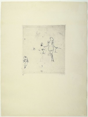 Horst Janssen, 1929 - 1995, Radierung auf Büttenkarton, handsigniert und dat. (19)59, Blatt 11 aus der seltenen 12-tlg Nana-Mappe aus dem Jahre ...