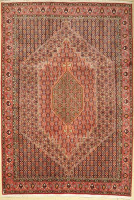 Senneh Kork fein, Persien, ca. 30 Jahre, Korkwolle, ca. 305 x 208 cm, guter Zustand