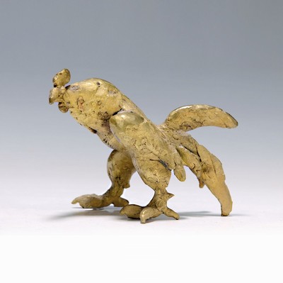 Prof. Erich Koch, 1924 Roßbach/Pfalz - 2014 München, kleiner Hahn, Bronze, am Bauch signiert, ca. 10.5 x 14 cm