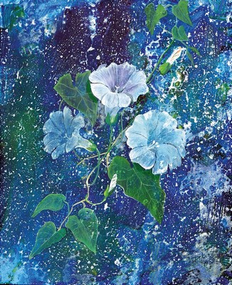 Doris Kunst, zwei Gouachen, Künstlerin aus dem Kölner Raum, geb. 1935 - in Leichlingen verstorben, hier zwei Blumenstillleben, Gouache/Papier, , ...