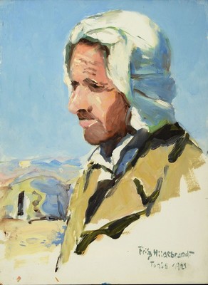 Fritz Hildebrand, 1878 Quedlinburg - 1970, Studium an der Akademie Berlin, Schüler von Müller Schönefeld, hier: Berberhirte aus den Bergen, ...