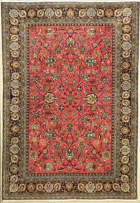 Ghom Kork, Persien, ca. 50 Jahre, Korkwollemit Seide, ca. 208 x 143 cm, (guter Zustand) gereinigt