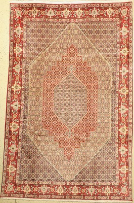 Senneh fein, Persien, ca. 40 Jahre, Korkwolle, ca. 297 x 189 cm, guter Zustand leicht verzogen