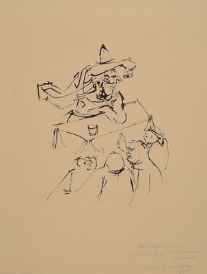 Oskar Kokoschka, 1886 Pöchlarn-1980 Montreux, Lithographie, rechts unten handschriftlich bezeichnet: Illustration zu "mein Lied" von ...