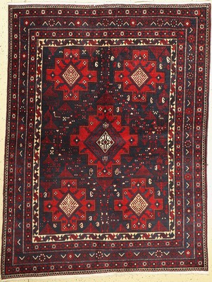 Afschar alt, Persien, um 1940, Wolle auf Baumwolle, ca. 205 x 156 cm, Mittlere Gebrauchsspuren