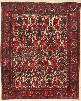 Afschar alt, Persien, um 1940, Wolle auf Baumwolle, ca. 168 x 133 cm, Mittlere Gebrauchsspuren