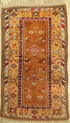 Melas alt, Türkei, um 1950, Wolle auf Wolle, ca. 245 x 145 cm, Mittlere Gebrauchsspuren