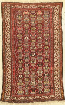 Kazak antik, Kaukasus, um 1920, Wolle auf Wolle, ca. 158 x 95 cm, gleichmäßig dünn, Gebrauchsspuren