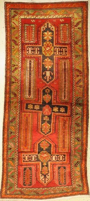 Kazak alt, Kaukasus, um 1950, Wolle auf Baumwolle, ca. 263 x 117 cm, guter Zustand