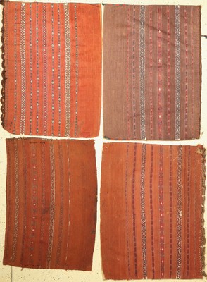 4 alte Djowal, Turkmenistan, um 1960, Wolle auf Wolle, ca. 110 x 80 cm, alte Restaurierungen, Fleckig