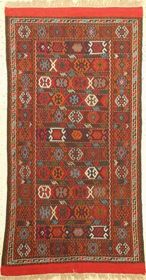 Gouchan Sumak, Persien, ca. 50 Jahre, Wolleauf Wolle, ca. 189 x 103 cm, guter Zustand