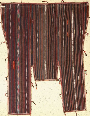 Nomaden Pferdedecke, Persien, ca. 60 Jahre,Wolle auf Wolle, ca. 150 x 150 cm, guter Zustand