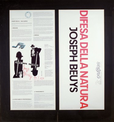 Joseph Beuys, 1921-1986, Difesa della natura, 7000 Eichen, Farboffset von 1984, in italienischer Sprache, FIU Stempel, handsigniert und num. 99/150, ...