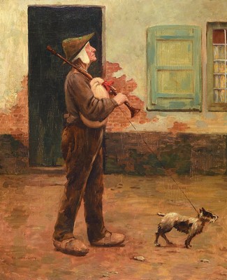 Georges Hippolyte Dilly, 1876 Lille - 1926, Studium in Lille und Paris, Schüler von Leon Bonnat, Paul Gervais, Pharaon de Winter, Albert Lebourg, ...