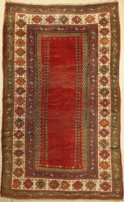 Lambalo Kazak, Kaukasus, um 1930, Wolle aufWolle, ca. 265 x 165 cm, Starke Gebrauchsspuren