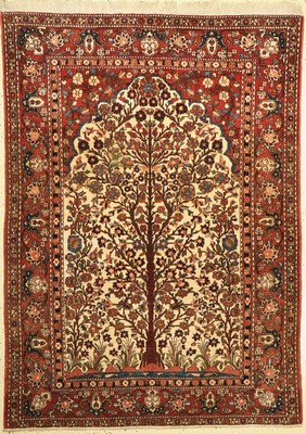 Esfahan Mobarakeh alt, Persien, um 1930, Wolle auf Baumwolle, ca. 198 x 144 cm, guter Zustand, minimal verkürzt,fleckig