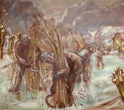 Rolf Müller-Landau, 1903 Kayingchow - 1956 Bad Bergzabern, bekannter Pfälzer Maler und Mitbegründer der Pfälzer Sezession, großformatiges ...