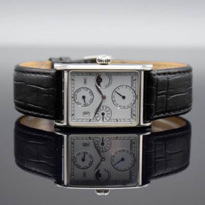 IWC Novecento seltene, astronomische Herrenarmbanduhr mit ewigem Kalender in Platin Referenz 3545, Schweiz um 1995, Automatik, in geringer Stückzahl ...