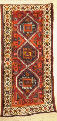 Malatia alt, Türkei, um 1930, Wolle auf Wolle, ca. 223 x 106 cm, Mittlere Gebrauchsspuren, verkürzt