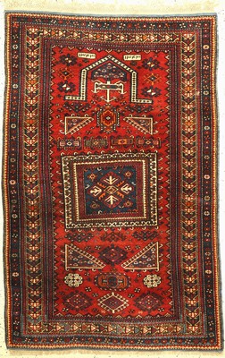 Fachralo Kazak antik, Kaukasus, datiert 1923, Wolle auf Wolle, ca. 167 x 109 cm, guter Zustand.
