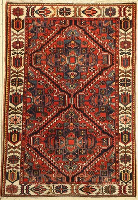 Bachtiar alt, Persien, um 1950, Wolle auf Baumwolle, ca. 200 x 140 cm, guter Zustand, Leichte Gebrauchsspuren an den Rändern