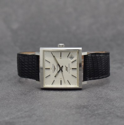 LONGINES Ultra-Chron Herrenarmbanduhr, Schweiz um 1968, Automatik, Ref. 7829-2, Stülpgeh. in Stahl, silb. Zifferbl. m. aufges. Std.-Ind., ...