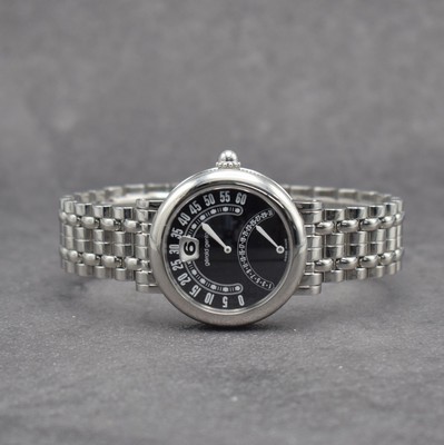 GERALD GENTA Herrenarmbanduhr Retro in Edelstahl Referenz G3714, Schweiz um 2000, Automatik, Boden 6-fach verschr., orig. Gliederband m. Faltschl., ...