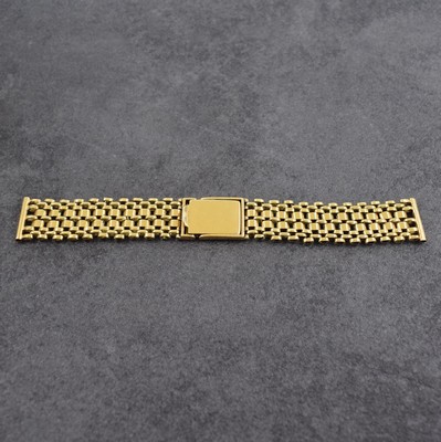 Goldband für Armbanduhr in GG 750/000, um 1960, Bandanstöße ca. 18,5 mm, L. ca. 15,2 cm, Nutzsp., Gew. ca. 36g