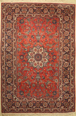 Nadjafabad, Persien, ca. 60 Jahre, Wolle auf Baumwolle, ca. 323 x 222 cm, mittlere Gebrauchsspuren.