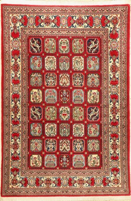 Ghom Kork fein, Persien, ca. 50 Jahre, Korkwolle, ca. 163 x 112 cm, guter Zustand