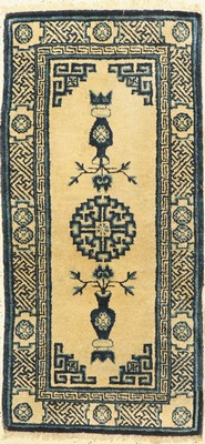 Pao Tow, antik China, um 1920, Wolle auf Baumwolle, ca. 120 x 60 cm, guter Zustand, verschmutzt