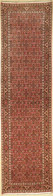 Bidjar, Persien, ca. 40 Jahre, Wolle auf Baumwolle, ca. 302 x 82 cm, guter Zustand