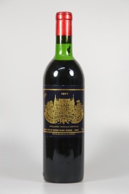 1 Flasche Chateau Palmer 1971, Margaux, ca. 75cl, Füllstand mid shoulder, unverkostet