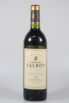 1 Flasche Chateau Talbot 1982, Saint Julien, Grand Cru Classe, 75cl, Füllstand top shoulder, unverkostet, 95 Parker Punkte